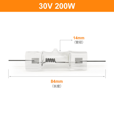 30V 200W Mała halogenowa lampa optyczna 250W Kwarcowa żarówka halogenowa