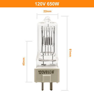 Żarówka halogenowa 650 W 120 V Żarówka halogenowa kwarcowa Zamienna żarówka Reflektor