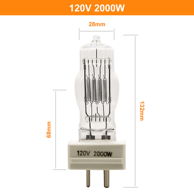 2000W 120V Żarówka zamienna do lampy kwarcowej Stage Studio Film Telewizja Żarówka