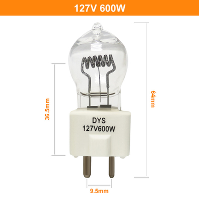 127V 600w Żarówka halogenowa Gy9.5 Lampa Projektor filmowy Oświetlenie sceniczne Kula DYV BHC Lampa Dys