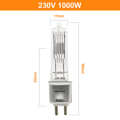 230V 1000 W żarówka kwarcowa Single Ended 3200k GX 9,5-pinowa zaślepka do lamp sufitowych