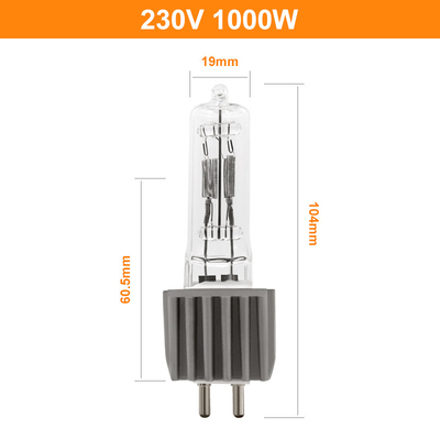230V 1000W G9.5 Kwarcowa żarówka halogenowa wolframowa Stage Studio kompatybilne z OSRAM FEP