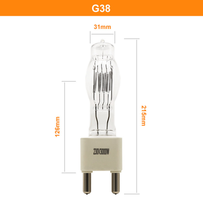 230V 3000W Żarówki reflektorów morskich Łodzi Światło halogenowe G38 3200K Stage Studio