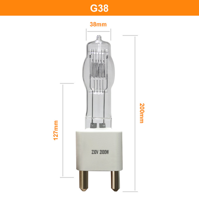230V wysokonapięciowa lampa halogenowa 2000 W żarówka G38 Single Ended