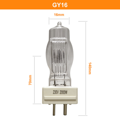 230v 2000w GY16 reflektor halogenowy 400h żarówka kwarcowa 3200K