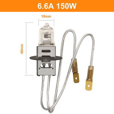 150-watowa kwarcowa żarówka halogenowa GY9,5 6,6A Lotnisko lotnisko PK30D W / męskie złącza płaskie
