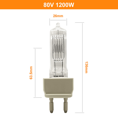 Lekka lampa halogenowa G22 z pojedynczą końcówką 80v 1200w żarówka metalohalogenkowa 3250k