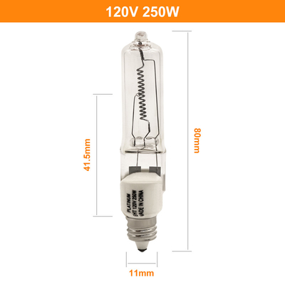 Mini Can E11 120v 250 Watt Lampa kwarcowa Ściemniane żarówki halogenowe