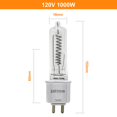 Żarówka halogenowa 120v 1000w Bi Pin Żarówki halogenowe Medium G9.5 300h Stage 3200K 300ore