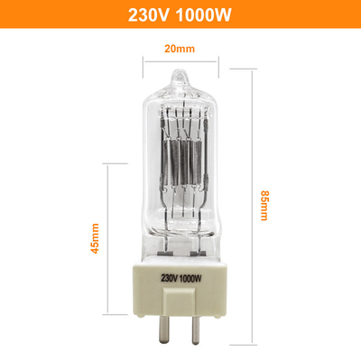 230V 1000w kwarcowe światło halogenowe GY9 5 żarówek do reflektorów morskich 85mm