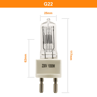 Halogenowa lampa optyczna z pojedynczym końcem 3200k 230V 1000 Watt G9,5