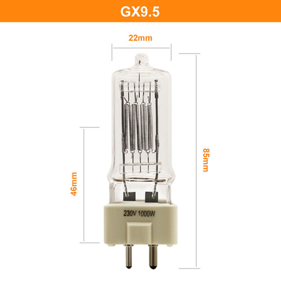 230V 1000W GX9.5 Kwarcowe żarówki halogenowe Kompatybilne z lampą fotograficzną Sylvania