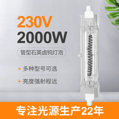 230V 2000W R7s Liniowa żarówka halogenowa Typ 138mm 50000lm Podwójna końcówka