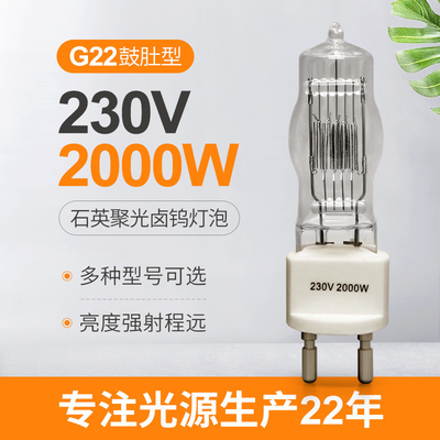 230v 2000w G22 2-pinowa żarówka halogenowa Broadway Halogenlamp