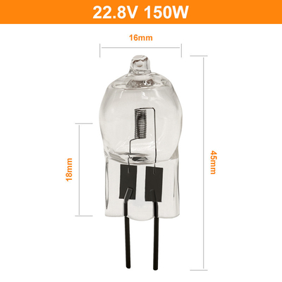 G6.35 Bi-Pin Kwarcowa wolframowa lampa halogenowa 150w 22.8V Żarówka oświetleniowa do sali operacyjnej