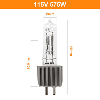 575W G9,5 Bi Pin Żarówka halogenowa Stage ETC 115V Srebrna