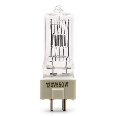 120V 650W Bi Pin Żarówka halogenowa Kwarcowy wolframowy Komercyjne oświetlenie wideo Stage