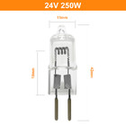 24V 250W niskonapięciowe halogenowe koraliki do lampy lampa kryształowa Pin żarówka projektor obrabiarka chirurgia bezcieniowa żarówka halogenowa