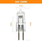 24V 250W niskonapięciowe halogenowe koraliki do lampy lampa kryształowa Pin żarówka projektor obrabiarka chirurgia bezcieniowa żarówka halogenowa